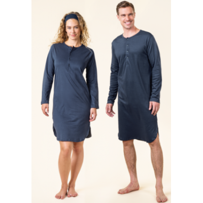Chemise de nuit UNISEXE en Interlock de coton bio 100%